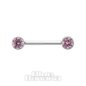 Blue Banana Titan Zirkonia Nippelstange Ohne Gewinde (Rosa)| Body Piercing Jewellery