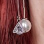 Blue Banana Triangle Cubic Zirconia Earrings (Silver) | Gothic Earrings