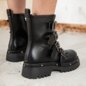 Bleeding Heart Buckle Boots (Black) | Alternative Footwear