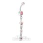 Stars Drop Light Rose Navel Bar | Belly Bar Piercing Jewellery