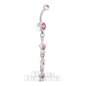 Blue Banana Piercing Nombril Goutte Étoiles 1.6mm Acier Chirurgical (Rose Clair)