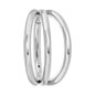 Blue Banana Threadless Triple Row Polished Titanium Hinged Segment Ring (Silver)