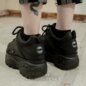 Buffalo Classic Trainer (Black) | Alternative Platform Shoes