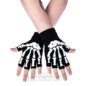 Blue Banana Skelly Hands Fingerless Gloves (Black/White) | Blue Banana