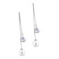 Blue Banana Triangle Cubic Zirconia Earrings (Silver) | Gothic Earrings