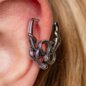 Ohrklicker „Schlange auf Hufeisen“ aus Chirurgenstahl von Blue Banana (Silber) | Piercingschmuck
