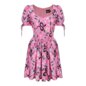 Hell Bunny Ma Boheme Mini Dress (Pink) | Gothic Summer Clothing