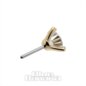 Blue Banana 18K Gold Lab Diamond 3mm Threadless Top (Gold) | Blue Banana Piercing