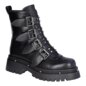 Bleeding Heart Buckle Boots (Black) | Alternative Footwear