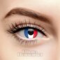 Blau/Weiß/Rote Kontaktlinsen mit französischer Flagge (90 Tage) | Coloured Contacts