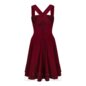 Hell Bunny Patti Pinafore Dress (Burgundy) | Blue Banana