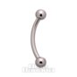 1.6mm (Breite/Stärke) Piercing Banane Aus Poliertem Titan - 1.6x8mm