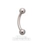 1.6mm (Breite/Stärke) Piercing Banane Aus Poliertem Titan - 1.6x8mm
