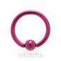 Coloured Titanium 1.2mm Fuchsia Pink BCR, Body Piercing Jewellery