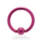 Blue Banana Body Piercing BCR o Ball Closure Anello Titanio Colorato 1.2mm (Fucsia)