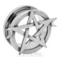 Blue Banana Pentagram Surgical Steel Tunnel (Silver)