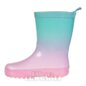 Hype Fade Crest Wellies Kids Wellington Boots (Mint/Pink)