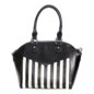 Banned Lost Soul Stripe Handbag (Black/White)