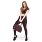 Banned Distressed Chicks Trousers (Burgundy)