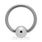 BCR Piercing Anneau A Fermeture Boule En Titane Polis (Argent)