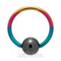 Blue Banana Coloured Titanium 1.2mm BCR (Rainbow)