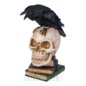 Alchemy Gothic Crâne En Résine Avec Corbeau Style Shakespeare 20cm